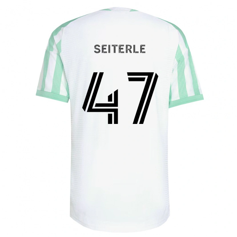Danxen Dzieci Sebastian Seiterle #47 Jasnozielony Czarny Biały Wyjazdowa Koszulka 2026/27 Koszulki Klubowe