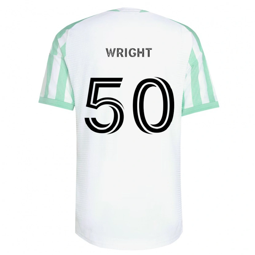 Danxen Dzieci Daniel Wright #50 Jasnozielony Czarny Biały Wyjazdowa Koszulka 2026/27 Koszulki Klubowe