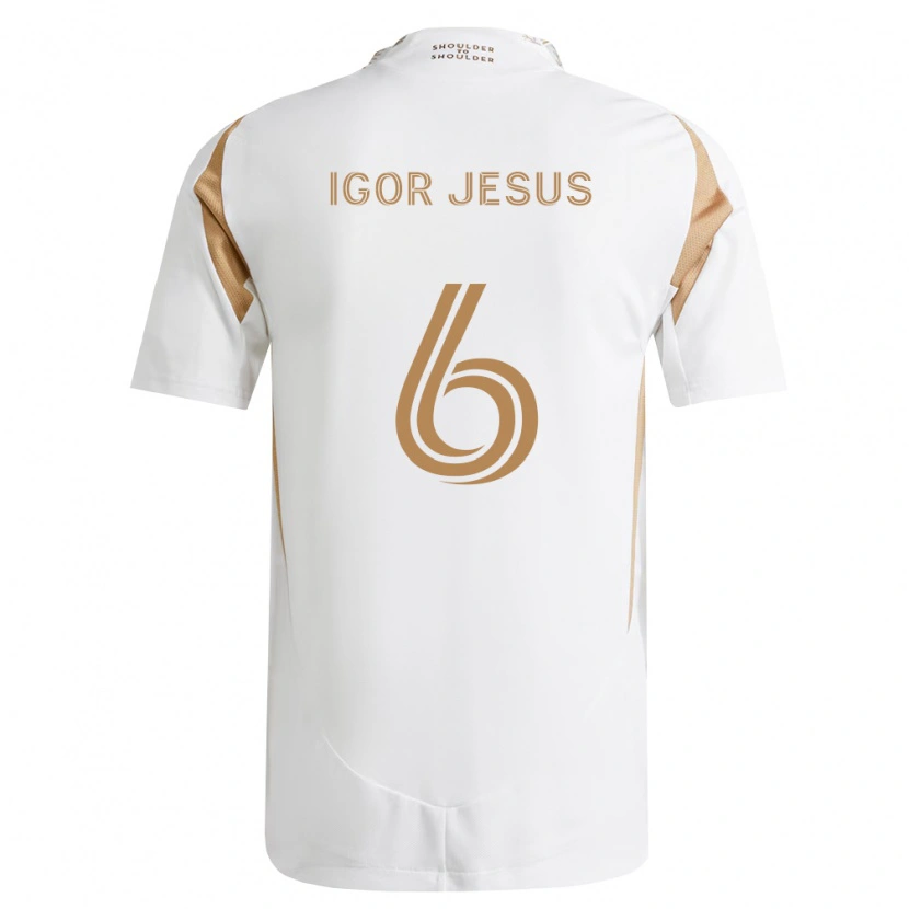 Danxen Dzieci Igor Jesus #6 Biały Brązowy Wyjazdowa Koszulka 2026/27 Koszulki Klubowe