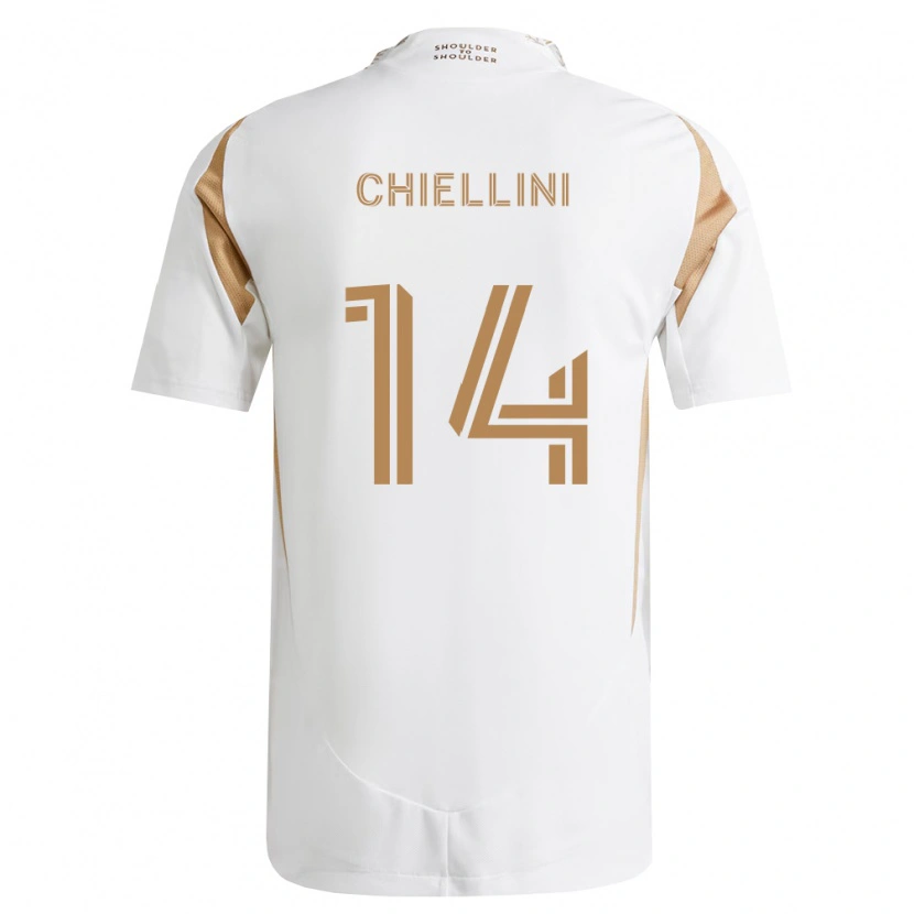 Danxen Dzieci Giorgio Chiellini #14 Biały Brązowy Wyjazdowa Koszulka 2026/27 Koszulki Klubowe