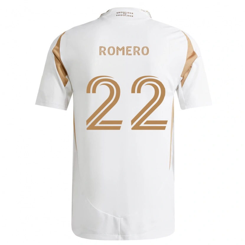 Danxen Dzieci Abraham Romero #22 Biały Brązowy Wyjazdowa Koszulka 2026/27 Koszulki Klubowe