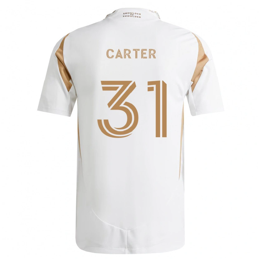 Danxen Dzieci Cabral Carter #31 Biały Brązowy Wyjazdowa Koszulka 2026/27 Koszulki Klubowe