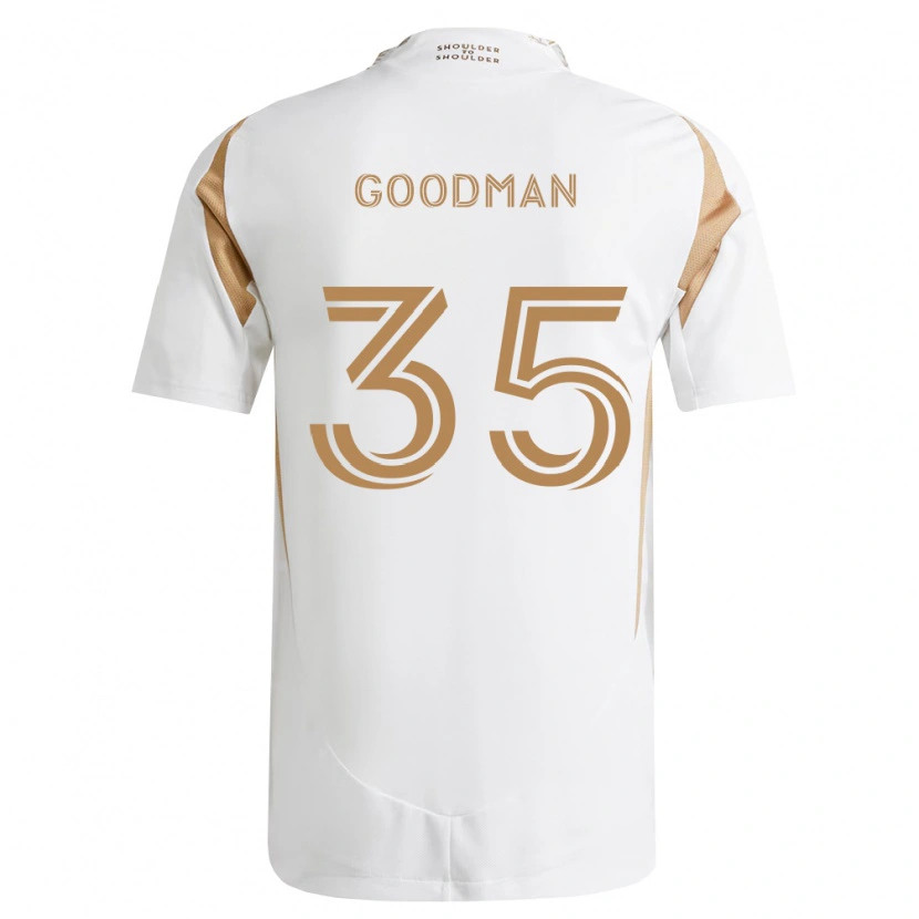 Danxen Dzieci Luke Goodman #35 Biały Brązowy Wyjazdowa Koszulka 2026/27 Koszulki Klubowe