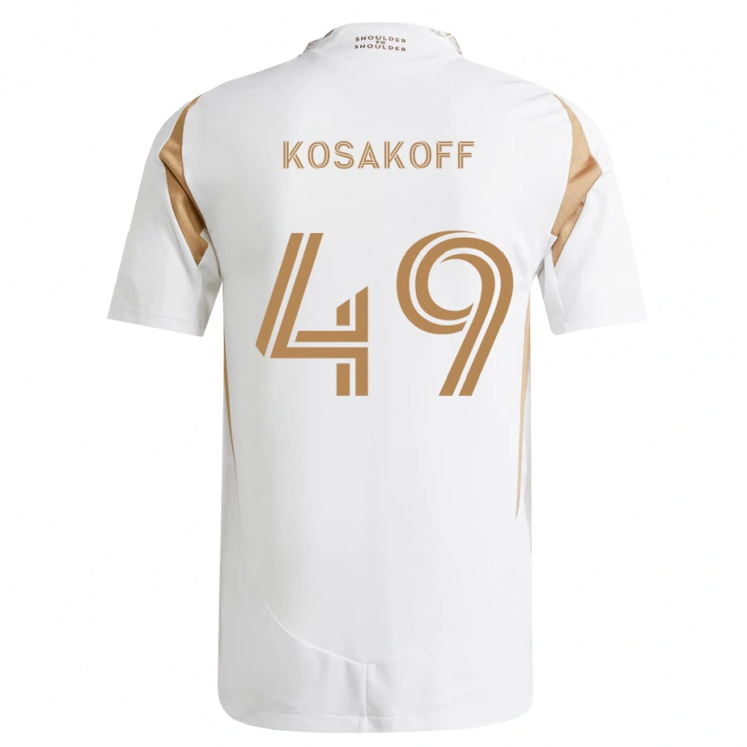 Danxen Dzieci Charlie Kosakoff #49 Biały Brązowy Wyjazdowa Koszulka 2026/27 Koszulki Klubowe