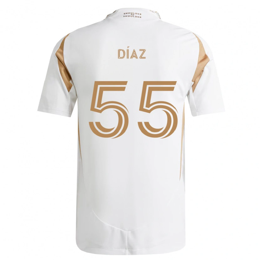 Danxen Dzieci Érick Díaz #55 Biały Brązowy Wyjazdowa Koszulka 2026/27 Koszulki Klubowe