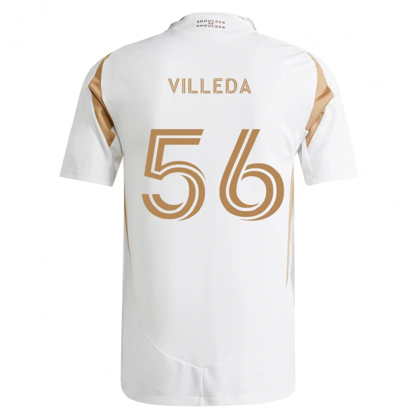 Danxen Dzieci Eddie Villeda #56 Biały Brązowy Wyjazdowa Koszulka 2026/27 Koszulki Klubowe