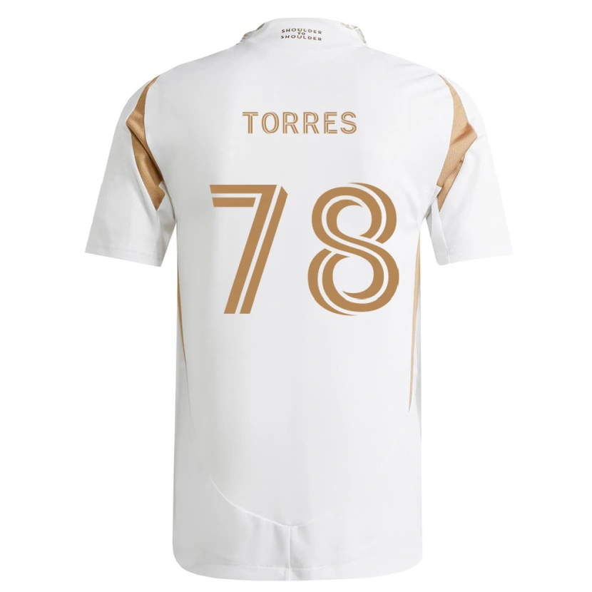 Danxen Dzieci Lisandro Torres #78 Biały Brązowy Wyjazdowa Koszulka 2026/27 Koszulki Klubowe