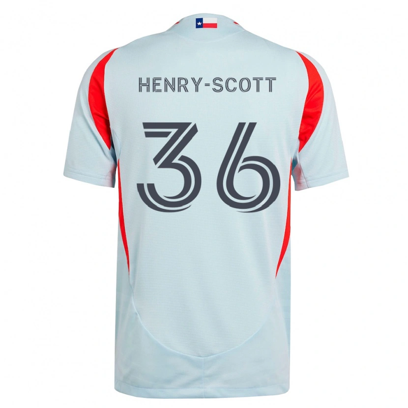 Danxen Dzieci Malik Henry-Scott #36 Ciemnoszary Biały Czerwony Wyjazdowa Koszulka 2026/27 Koszulki Klubowe