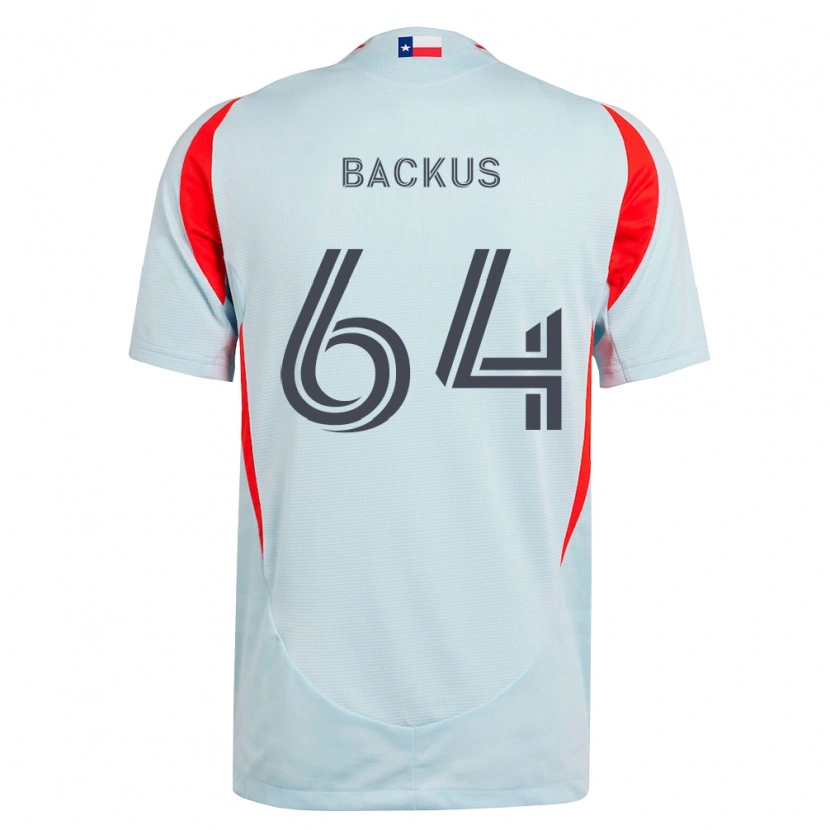Danxen Dzieci Braeden Backus #64 Ciemnoszary Biały Czerwony Wyjazdowa Koszulka 2026/27 Koszulki Klubowe