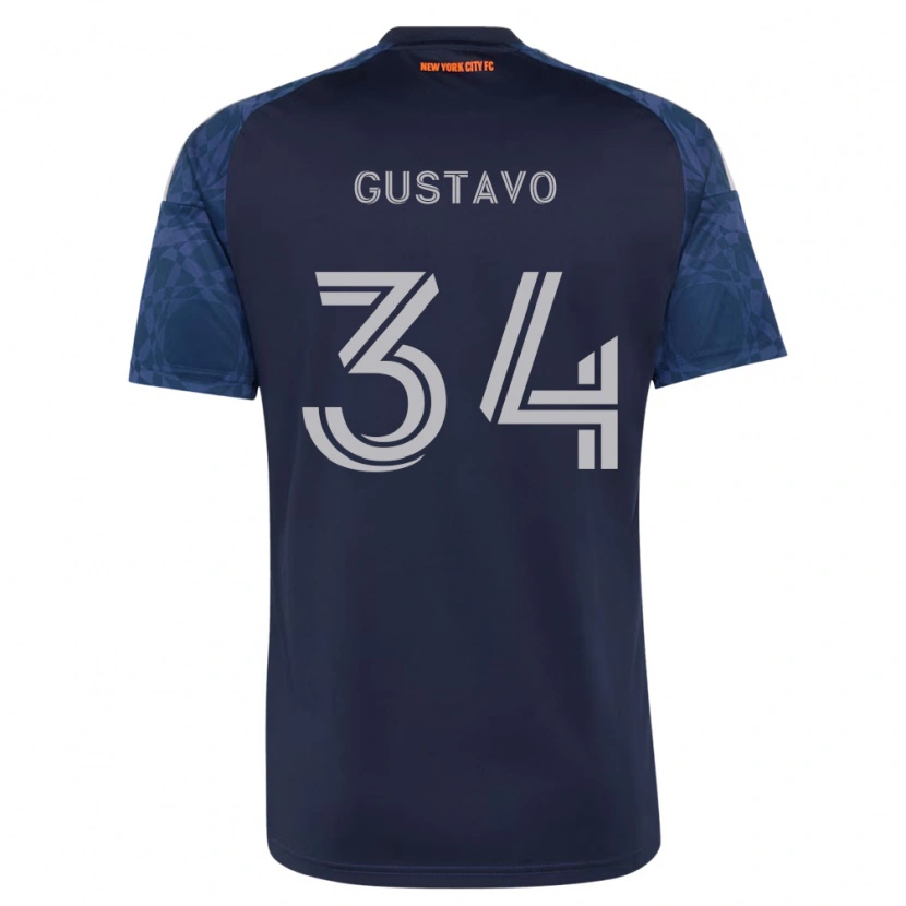 Danxen Dzieci Raul Gustavo #34 Głęboki Niebieski Biały Wyjazdowa Koszulka 2026/27 Koszulki Klubowe