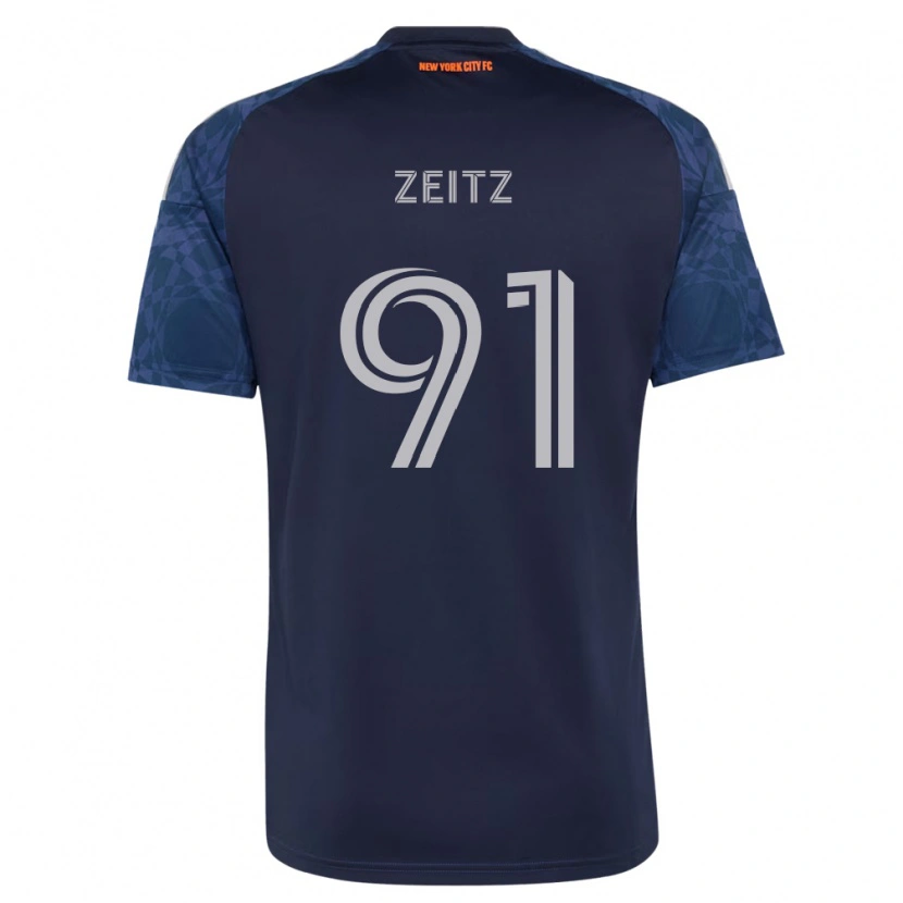 Danxen Dzieci Uriel Zeitz #91 Głęboki Niebieski Biały Wyjazdowa Koszulka 2026/27 Koszulki Klubowe