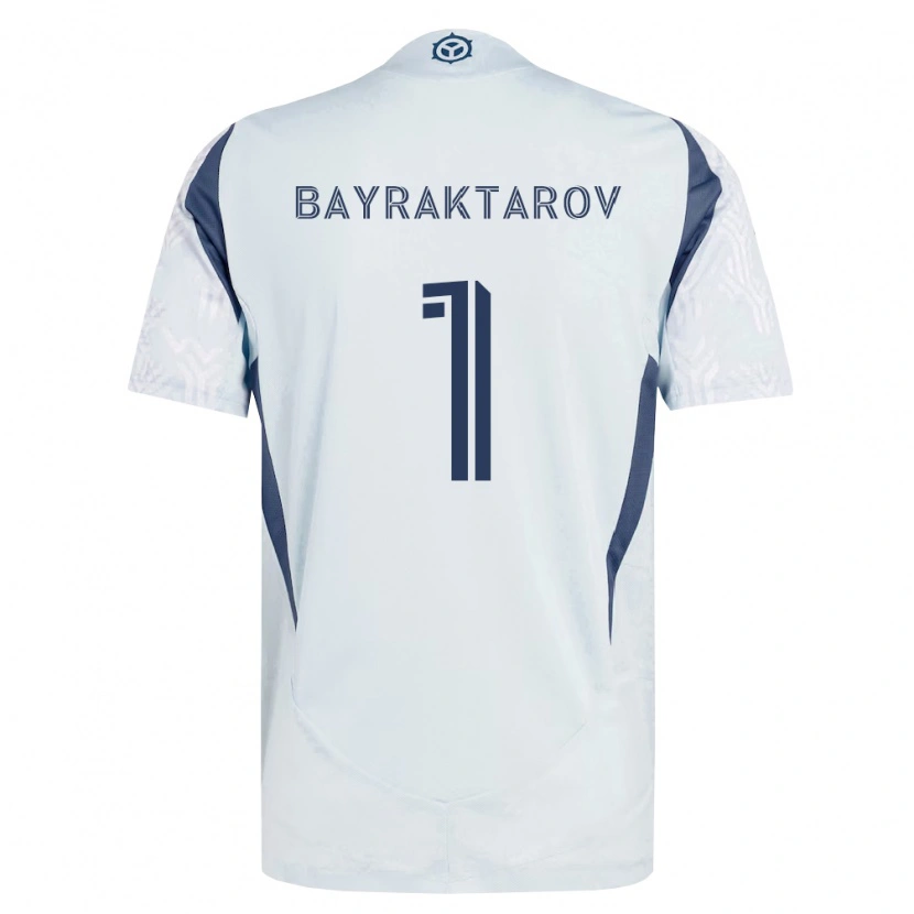 Danxen Dzieci Alex Bayraktarov #1 Niebieski Szary Biały Wyjazdowa Koszulka 2026/27 Koszulki Klubowe