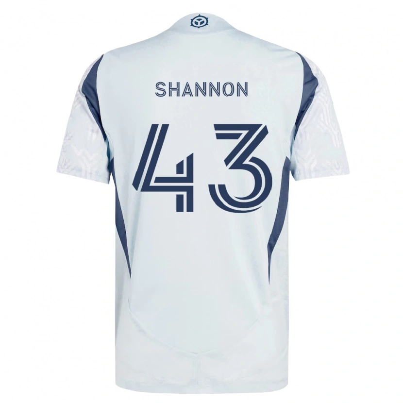 Danxen Dzieci Jaylen Shannon #43 Niebieski Szary Biały Wyjazdowa Koszulka 2026/27 Koszulki Klubowe