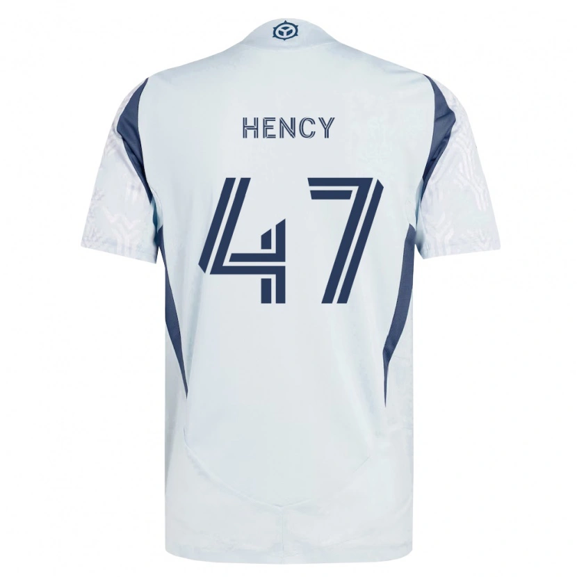 Danxen Dzieci Billy Hency #47 Niebieski Szary Biały Wyjazdowa Koszulka 2026/27 Koszulki Klubowe