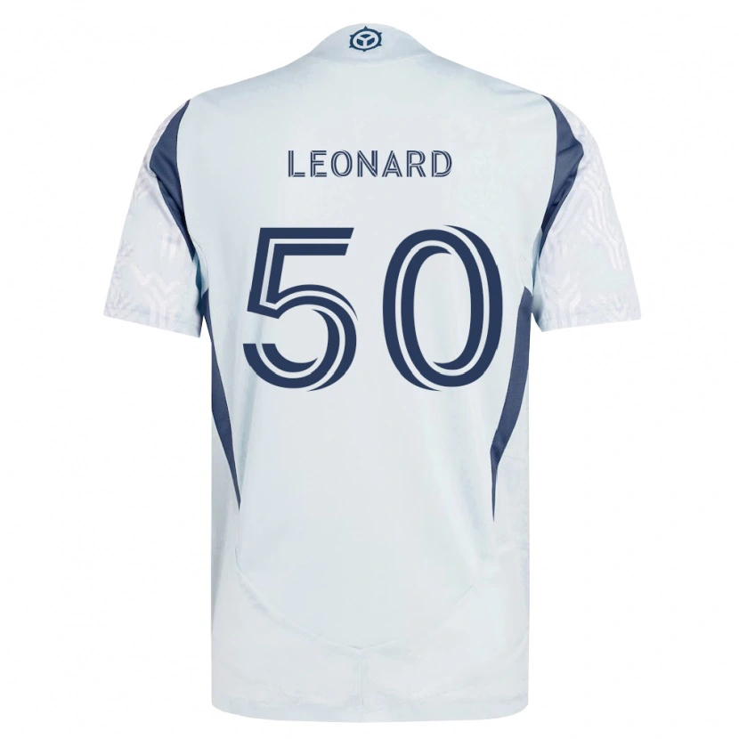 Danxen Dzieci Eric Leonard #50 Niebieski Szary Biały Wyjazdowa Koszulka 2026/27 Koszulki Klubowe