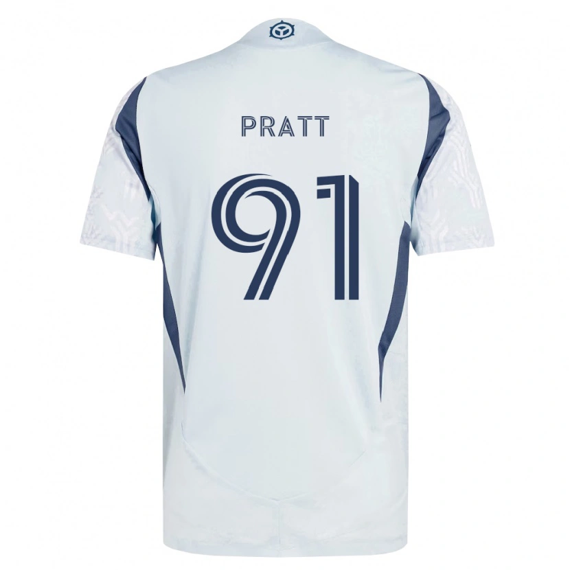 Danxen Dzieci Owen Pratt #91 Niebieski Szary Biały Wyjazdowa Koszulka 2026/27 Koszulki Klubowe