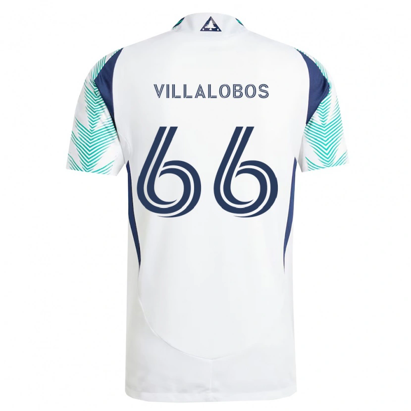 Danxen Dzieci Ivan Villalobos #66 Biały Granatowy Jasnozielony Wyjazdowa Koszulka 2026/27 Koszulki Klubowe