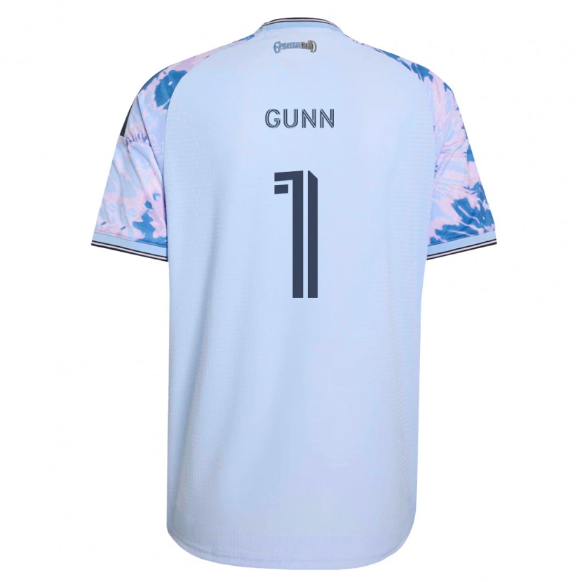 Danxen Dzieci Angus Gunn #1 Królewski Niebieski Biały Czarny Wyjazdowa Koszulka 2026/27 Koszulki Klubowe
