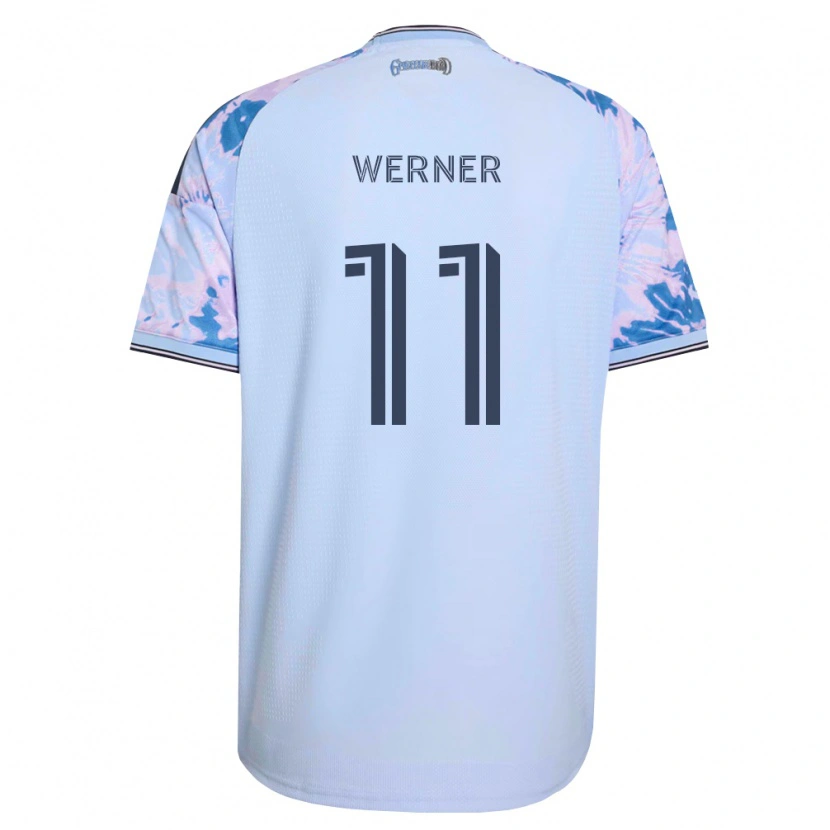 Danxen Dzieci Timo Werner #11 Królewski Niebieski Biały Czarny Wyjazdowa Koszulka 2026/27 Koszulki Klubowe