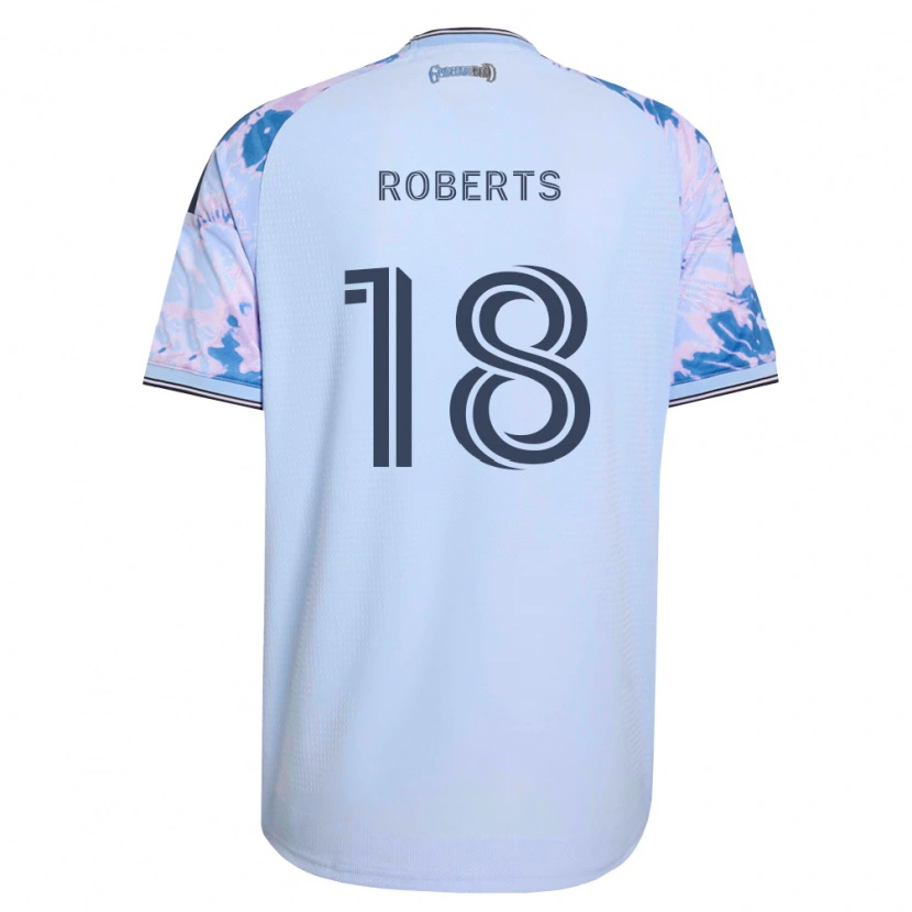 Danxen Dzieci Reid Roberts #18 Królewski Niebieski Biały Czarny Wyjazdowa Koszulka 2026/27 Koszulki Klubowe
