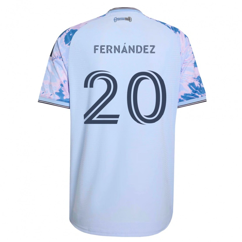 Danxen Dzieci Nick Fernández #20 Królewski Niebieski Biały Czarny Wyjazdowa Koszulka 2026/27 Koszulki Klubowe