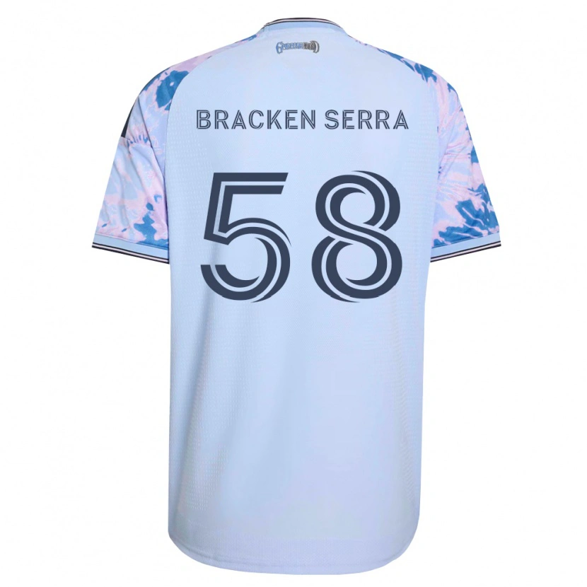 Danxen Dzieci Gabriel Bracken Serra #58 Królewski Niebieski Biały Czarny Wyjazdowa Koszulka 2026/27 Koszulki Klubowe