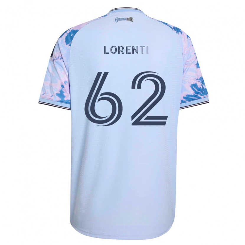 Danxen Dzieci Dominic Lorenti #62 Królewski Niebieski Biały Czarny Wyjazdowa Koszulka 2026/27 Koszulki Klubowe