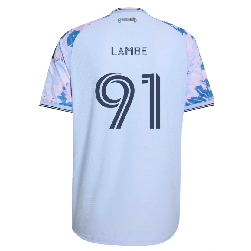 Danxen Dzieci Connor Lambe #91 Królewski Niebieski Biały Czarny Wyjazdowa Koszulka 2026/27 Koszulki Klubowe