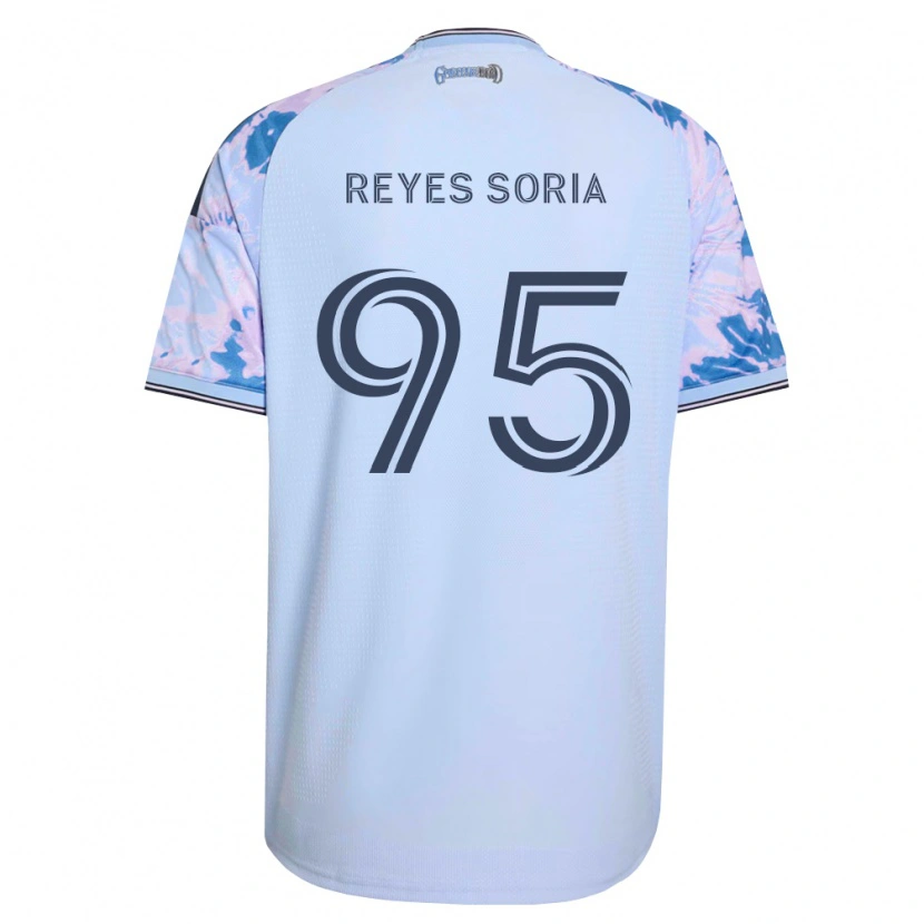 Danxen Dzieci Randhu Reyes Soria #95 Królewski Niebieski Biały Czarny Wyjazdowa Koszulka 2026/27 Koszulki Klubowe