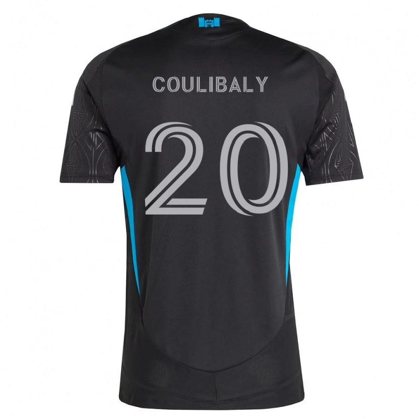 Danxen Dzieci Baye Coulibaly #20 Czarny Biały Błękitny Wyjazdowa Koszulka 2026/27 Koszulki Klubowe