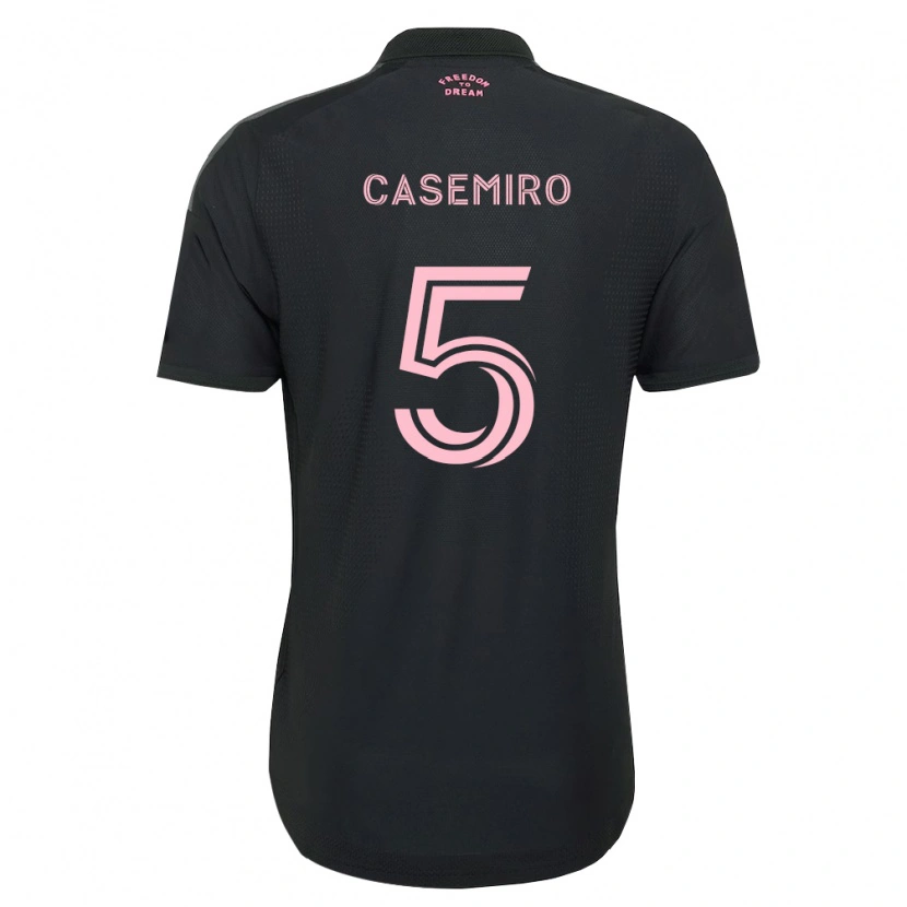 Danxen Dzieci Casemiro #5 Różowy Czarny Biały Wyjazdowa Koszulka 2026/27 Koszulki Klubowe
