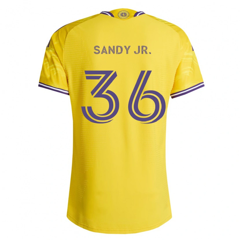 Danxen Dzieci Titus Sandy Jr. #36 Żółty Fioletowy Wyjazdowa Koszulka 2026/27 Koszulki Klubowe