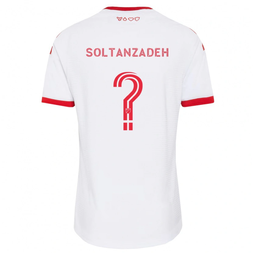 Danxen Dzieci Shayan Soltanzadeh #0 Biały Czerwony Czarny Wyjazdowa Koszulka 2026/27 Koszulki Klubowe