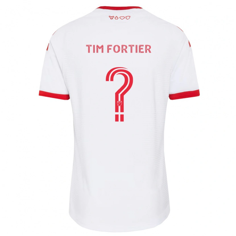 Danxen Dzieci Tim Fortier #0 Biały Czerwony Czarny Wyjazdowa Koszulka 2026/27 Koszulki Klubowe