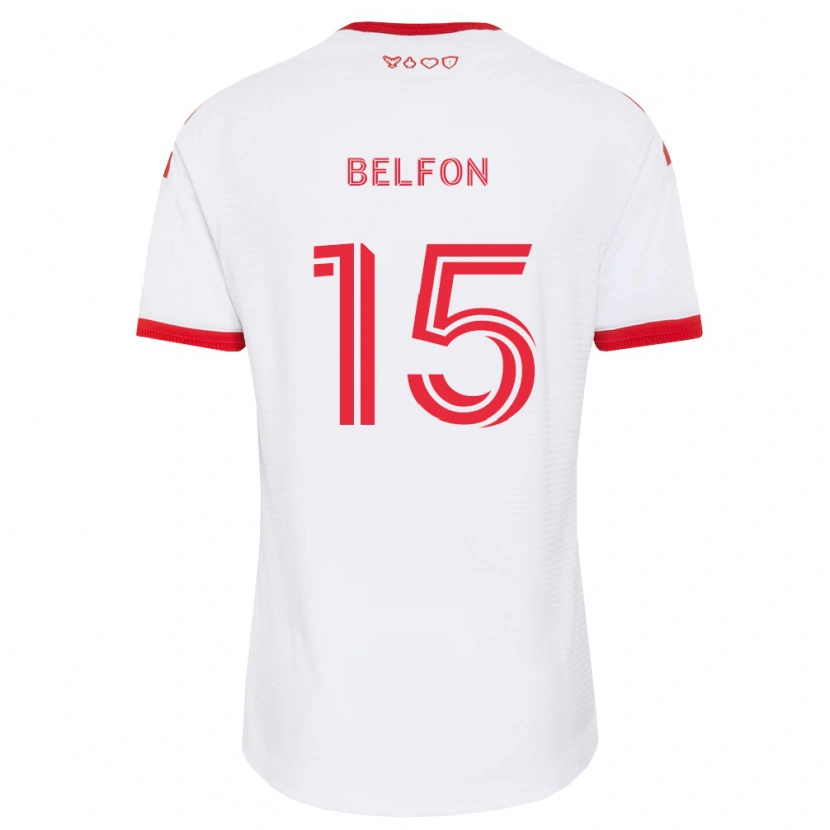 Danxen Dzieci Quinton Belfon #15 Biały Czerwony Czarny Wyjazdowa Koszulka 2026/27 Koszulki Klubowe