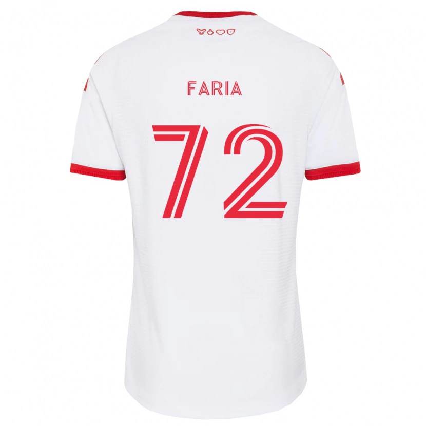 Danxen Dzieci Jordan Faria #72 Biały Czerwony Czarny Wyjazdowa Koszulka 2026/27 Koszulki Klubowe