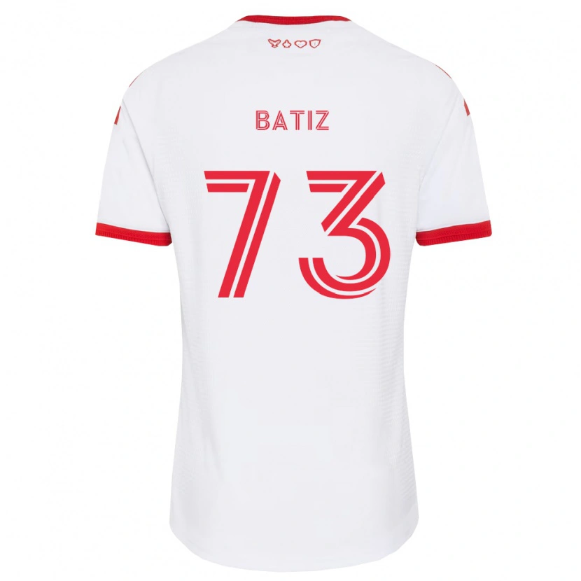 Danxen Dzieci Jesus Batiz #73 Biały Czerwony Czarny Wyjazdowa Koszulka 2026/27 Koszulki Klubowe