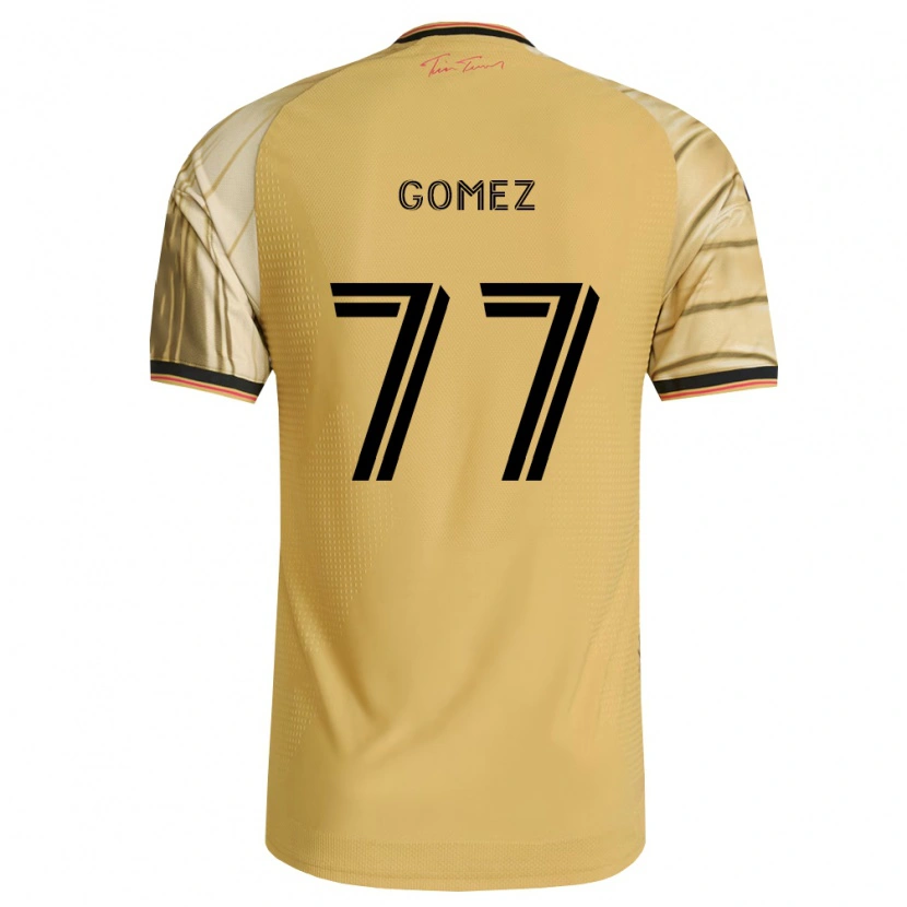 Danxen Dzieci Sam Gomez #77 Brązowy Żółty Czarny Wyjazdowa Koszulka 2026/27 Koszulki Klubowe