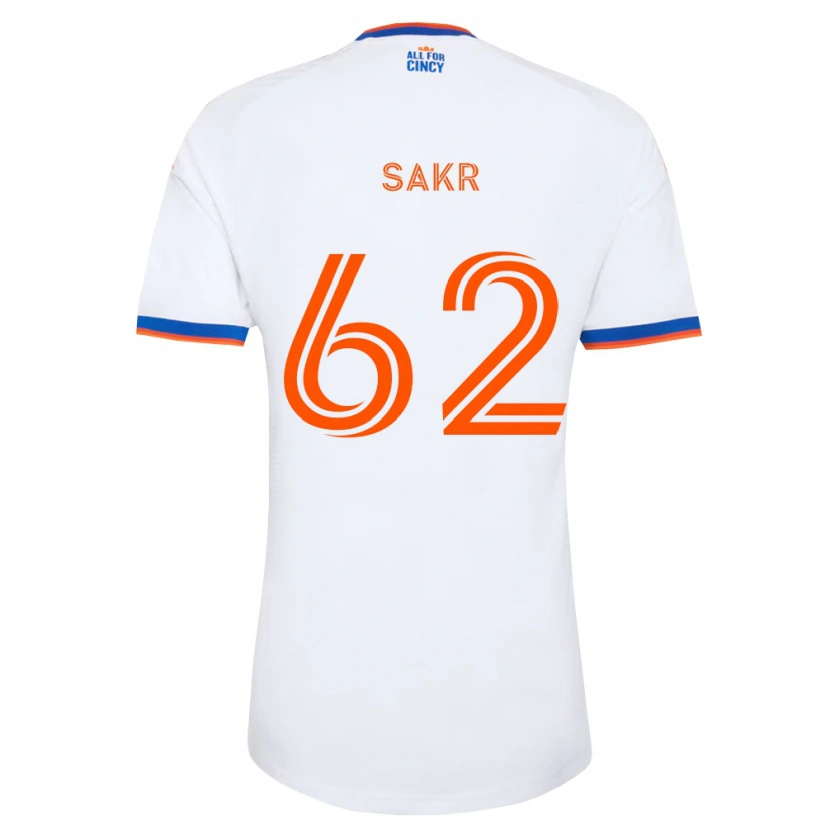 Danxen Dzieci Ali Sakr #62 Biały Granatowy Pomarańczowy Wyjazdowa Koszulka 2026/27 Koszulki Klubowe