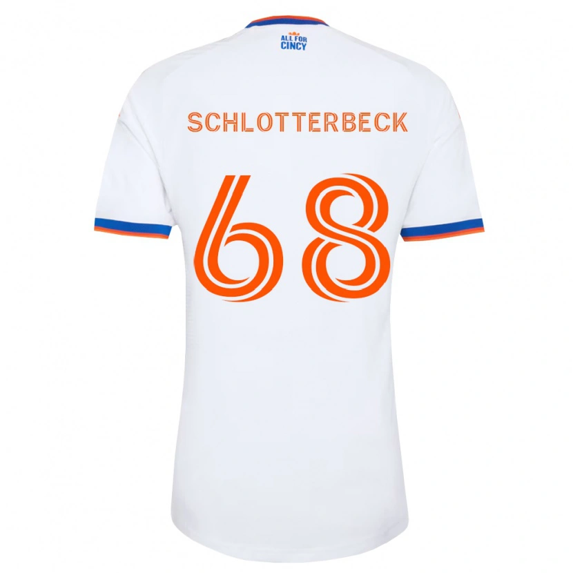 Danxen Dzieci Ryan Schlotterbeck #68 Biały Granatowy Pomarańczowy Wyjazdowa Koszulka 2026/27 Koszulki Klubowe