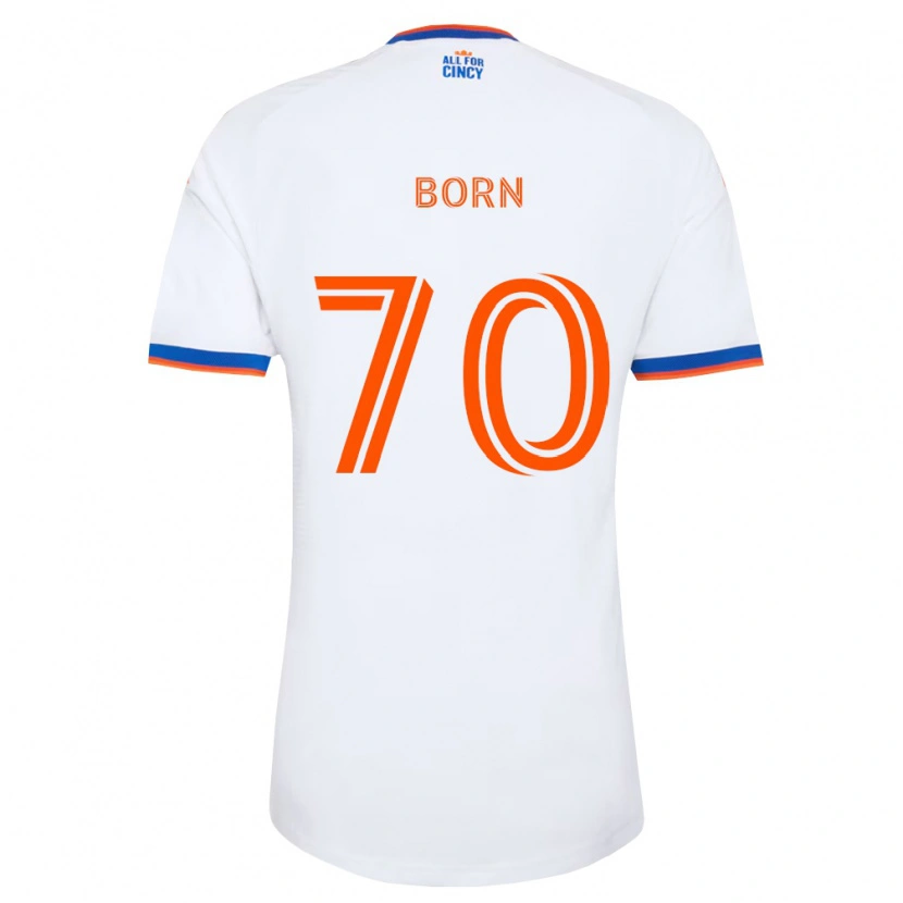 Danxen Dzieci Landon Born #70 Biały Granatowy Pomarańczowy Wyjazdowa Koszulka 2026/27 Koszulki Klubowe
