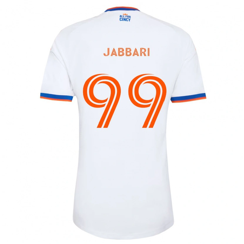 Danxen Dzieci Ayoub Jabbari #99 Biały Granatowy Pomarańczowy Wyjazdowa Koszulka 2026/27 Koszulki Klubowe