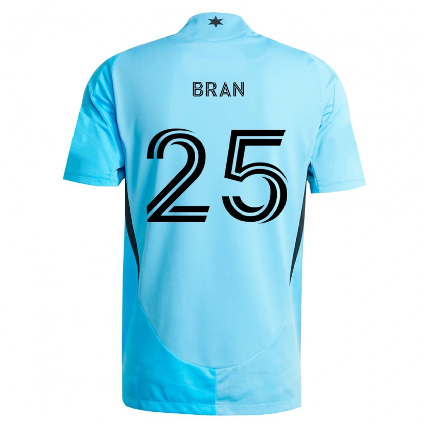 Danxen Dzieci Alejandro Bran #25 Jasny Niebieski Czarny Wyjazdowa Koszulka 2026/27 Koszulki Klubowe