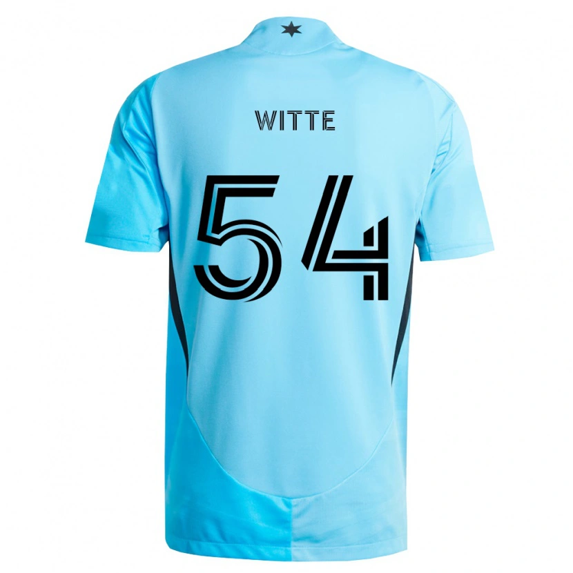 Danxen Dzieci Alex Witte #54 Jasny Niebieski Czarny Wyjazdowa Koszulka 2026/27 Koszulki Klubowe