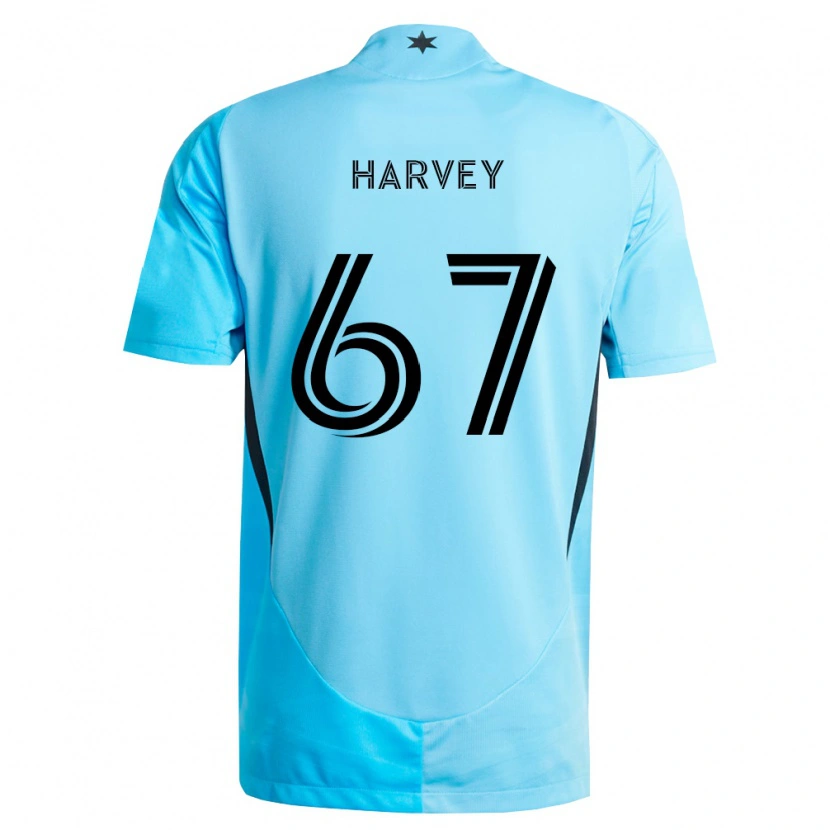 Danxen Dzieci Carlos Harvey #67 Jasny Niebieski Czarny Wyjazdowa Koszulka 2026/27 Koszulki Klubowe