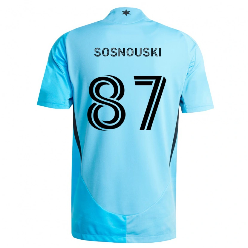 Danxen Dzieci Justin Sosnouski #87 Jasny Niebieski Czarny Wyjazdowa Koszulka 2026/27 Koszulki Klubowe