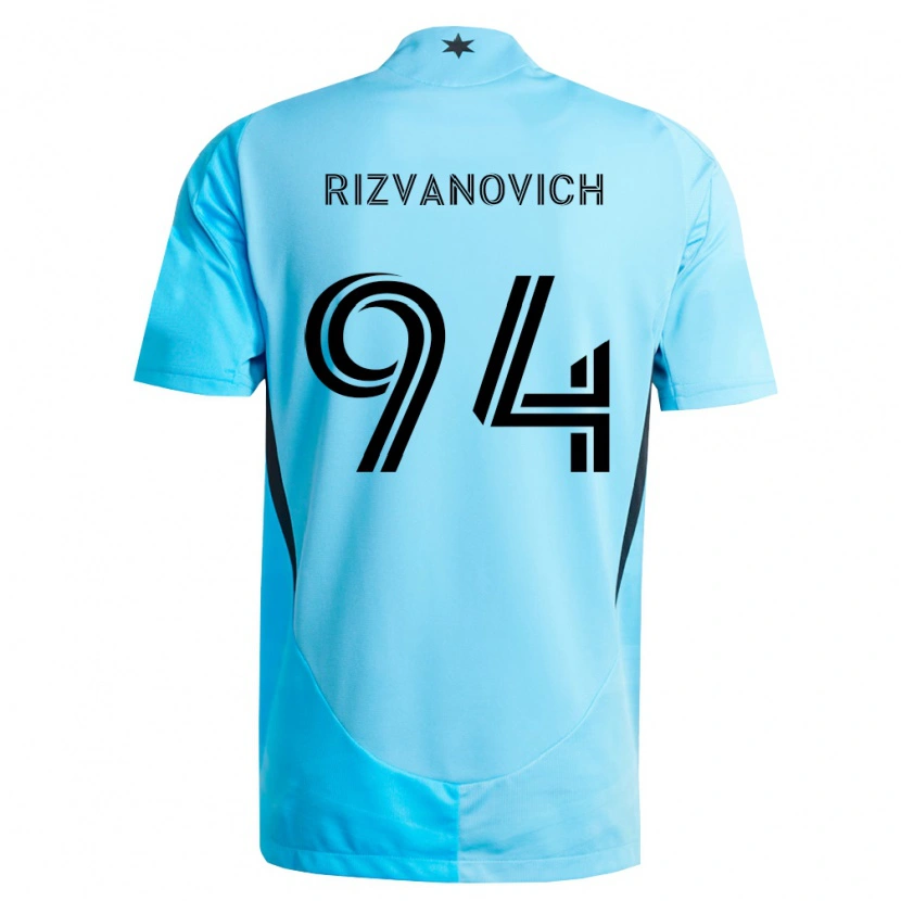 Danxen Dzieci Kayne Rizvanovich #94 Jasny Niebieski Czarny Wyjazdowa Koszulka 2026/27 Koszulki Klubowe