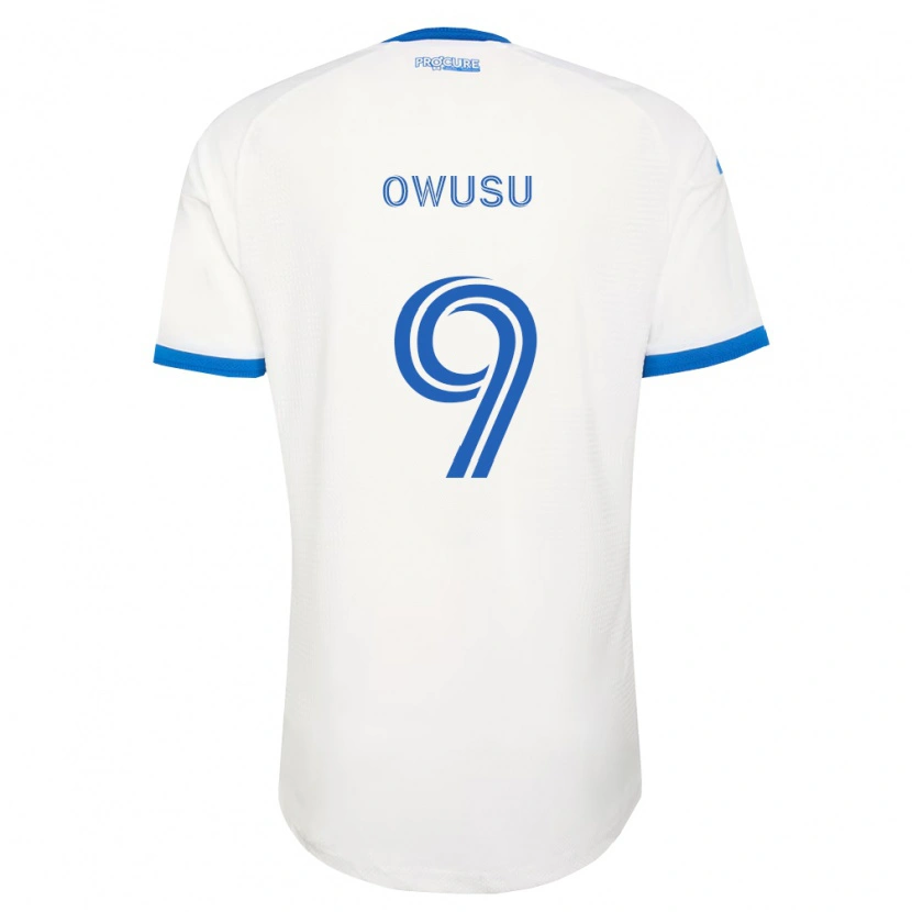 Danxen Dzieci Prince Owusu #9 Błękitny Biały Wyjazdowa Koszulka 2026/27 Koszulki Klubowe