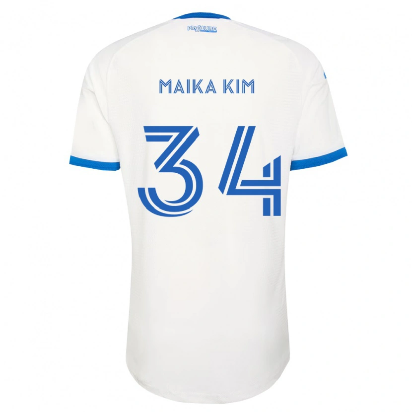 Danxen Dzieci Guerrier Maika Kim #34 Błękitny Biały Wyjazdowa Koszulka 2026/27 Koszulki Klubowe