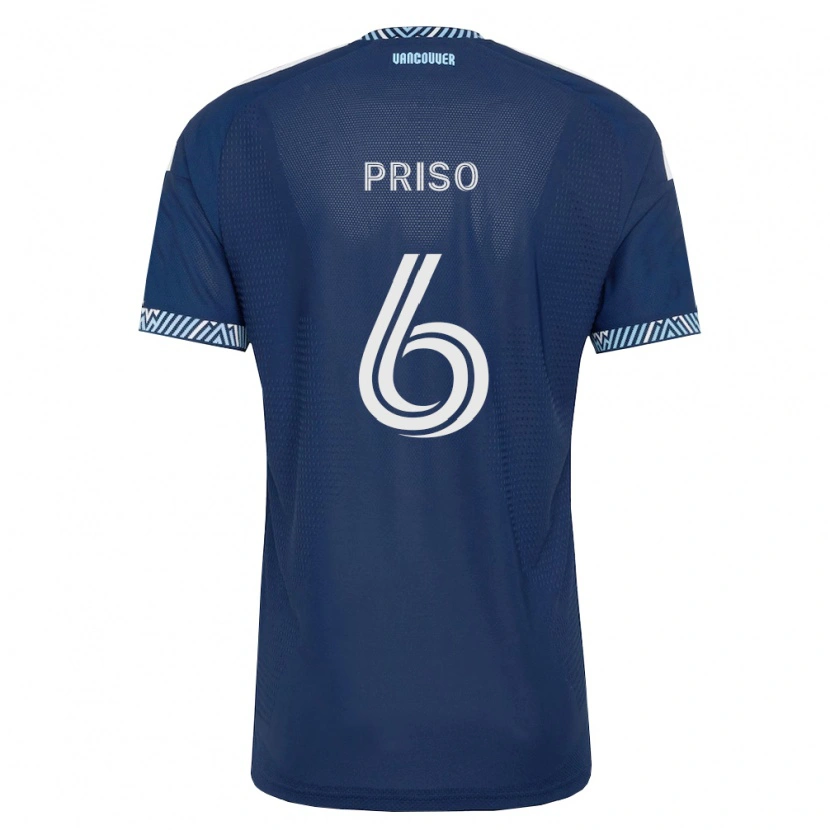 Danxen Dzieci Ralph Priso #6 Głęboki Niebieski Biały Wyjazdowa Koszulka 2026/27 Koszulki Klubowe